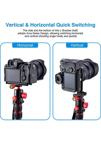 Dslr Kamera Arca Swiss Braket Hızlı Çıkarma Plakası Dikey Yatay Anahtarlama Kamera L Braket Tripod Kafa Monopod (Yurt Dışından)