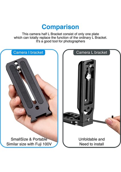Dslr Kamera Arca Swiss Braket Hızlı Çıkarma Plakası Dikey Yatay Anahtarlama Kamera L Braket Tripod Kafa Monopod (Yurt Dışından)