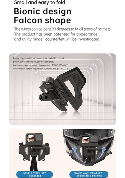 Telesın Motosiklet Kask Montaj Kayışı Katlanabilir Ön Çene Montajı Gopro 12 Hero 11 10 9 Djı Osmo Action3 INSTA360 (Yurt Dışından) fırsatları