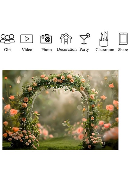 210X150CM Fotoğraf Arkaplanı Kumaş Çelenk Manzara Düğün 3D Parti Tatil Portre Fotoğrafçılığı Arkaplanları,d (Yurt Dışından) modelleri