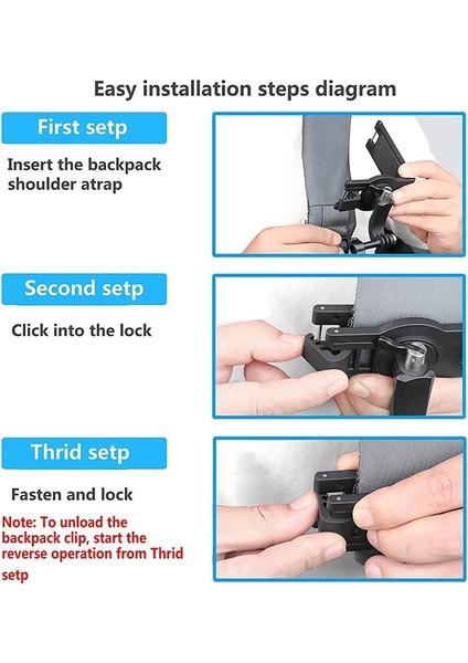 Sırt Çantası Tutucu 360 Derece Dönebilir Ayarlanabilir Açı Sırt Çantası Omuz Askısı Montajı Gopro Hero 9 INSTA360 Djı Osmo Için (Yurt Dışından) indirimleri