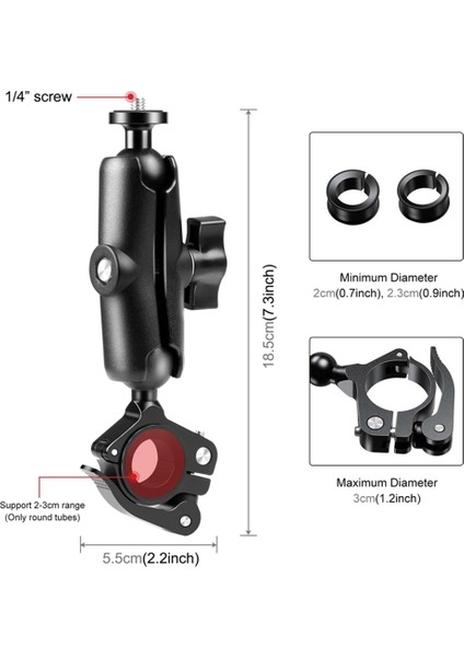 Gopro Spor Kamerası Için Motosiklet/bisiklet Gidon Montajı Çok Fonksiyonlu ve Kullanışlı Sürüş Aksesuarları, PU908B (Yurt Dışından)