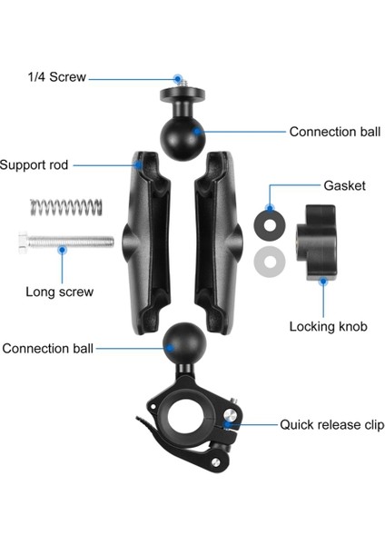 Gopro Spor Kamerası Için Motosiklet/bisiklet Gidon Montajı Çok Fonksiyonlu ve Kullanışlı Sürüş Aksesuarları, PU908B (Yurt Dışından)