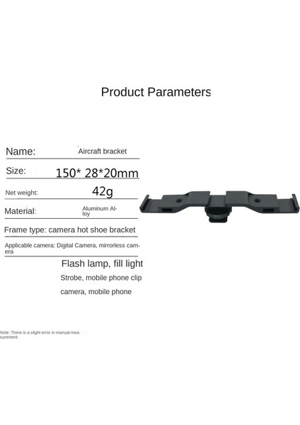 Dslr Kamera Mikrofonu Için 1/4 Inç Dişli Delikli 2 Kafalı Soğuk Ayakkabı Montaj Uzatma Çubuğu Alüminyum Alaşımlı Flaş Braketi (Yurt Dışından) fırsatları