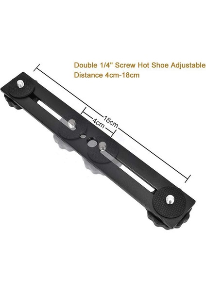 Inç Çift Flaş Kamera Yatağı Tripod Braketi 1/4 Vida ile 3D Stereoskopik Fotoğrafçılık Dslr Kamera Aksesuarları (Yurt Dışından) fiyatları
