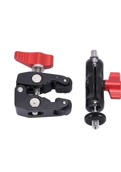 Slr Kamera Sihirli Kol Çift Sıcak Ayakkabı Topu Kafa Yengeç Pençe Klip Evrensel Monitör Braketi Top Kafa Kelepçe Süper Tutucu Standı (Yurt Dışından) fiyatları