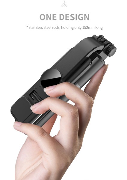 Kablosuz Bluetooth Selfie Çubuğu Mini Çok Fonksiyonlu Tripod Masaüstü Ios Android Telefon Için Dolgu Işığı ile Standı (Yurt Dışından) fiyatları