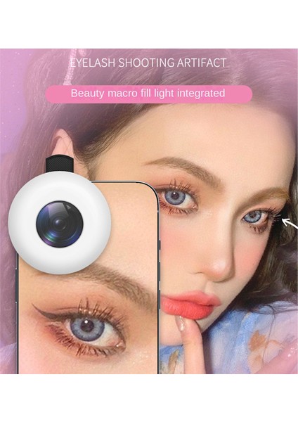 Cep Telefonu Lens Dolgu Işığı Güzellik Güzellik Kirpikler Güzellik Dudaklar Güzellik 15X Makro Lens Dolgu Işığı Klips Işığı (Yurt Dışından) modelleri