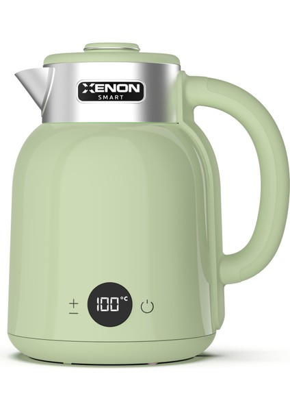 Akıllı Kettle Paslanmaz Çelik Çift Katmanlı Led Ekranlı Hızlı Kaynatma Akım Korumalı Su Isıtıcı 1.5 Lt X7101