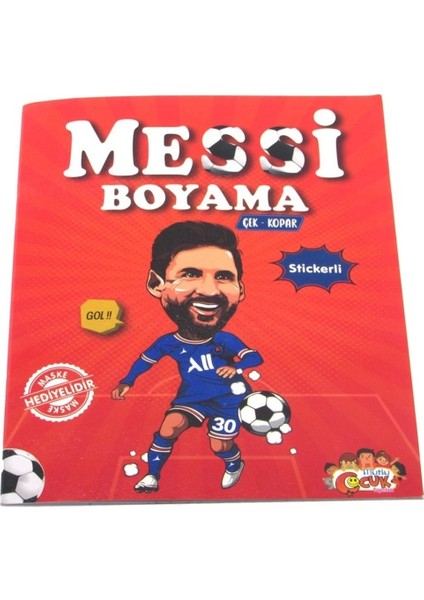 Bfs Messi Çıkartmalı Maskeli Boyama Kitabı