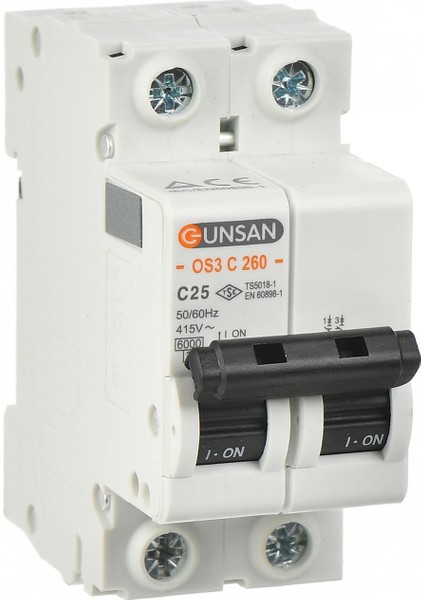 Valta Otomatik Sigorta 2 Kutup 6ka C Tip 25A