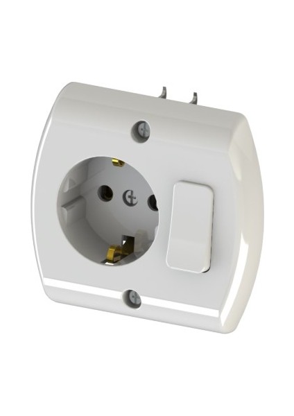 Anahtarlı Topraklı Mobilya ve Banyo Dolabı Prizi Tek Yuvaya Uygun Sıva Altıdır