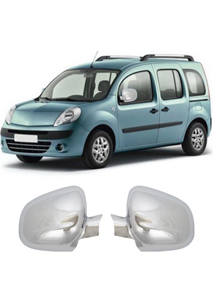 Renault Kangoo 4 Uyumlu 2013 ve Üzeri Ayna Kapağı 2 Parça Abs Krom Kaplama