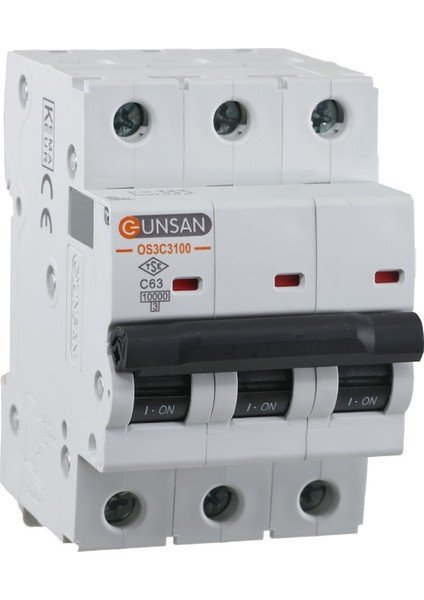 Valta Otomatik Sigorta 3 Kutup 10kA C Tip 63A