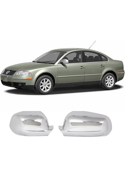 Volkswagen Passat 3b Uyumlu 1997-2004 Ayna Kapağı 2 Parça Abs Krom Kaplama