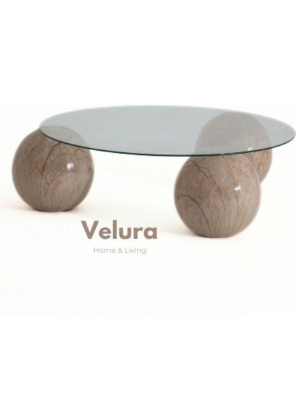 Modern Orta Sehpa & Top Sehpa Cam Sehpa & Küre Orta Sehpa - Uranüs - Yuvarlak - Şeffaf Cam fiyatları