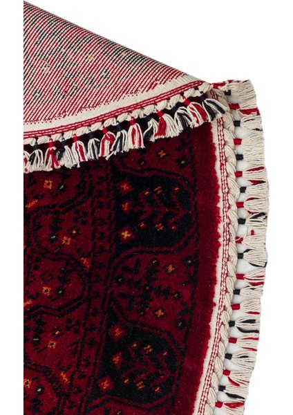 959 RED Q - NOSTALJI - Afgan / Yağcıbedir Desenli El Emeği ile Özel Tezgahlarda Üretilen Tensel Uşak Halısı