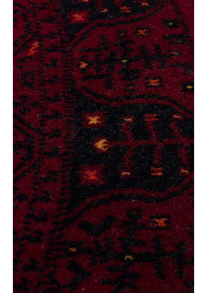 959 RED Q - NOSTALJI - Afgan / Yağcıbedir Desenli El Emeği ile Özel Tezgahlarda Üretilen Tensel Uşak Halısı
