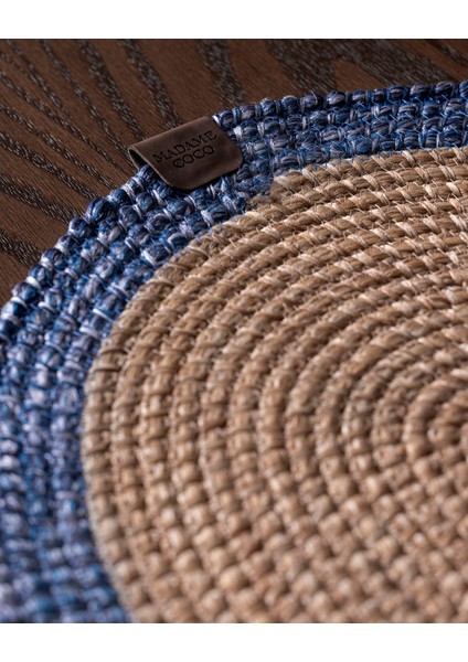 Alsace Masa Runner - Naturel/Mavi fiyatları