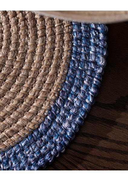 Alsace Masa Runner - Naturel/Mavi fırsatları