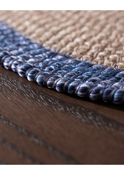 Alsace Masa Runner - Naturel/Mavi indirimleri