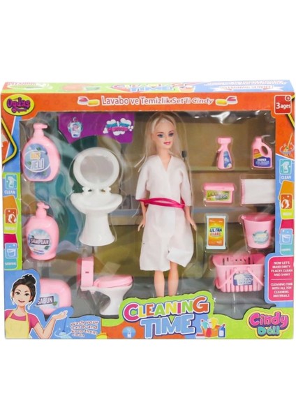 Bfs 02452 Cindy Doll Bebek Lavabo ve Temizlik Seti -Oydaş Oyuncak