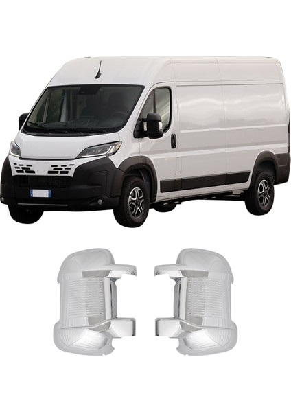 Fiat Ducato Uyumlu 2024 ve Üzeri Ayna Kapağı 2 Parça Abs Krom Kaplama