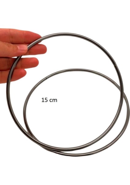 Çanta Aksesuar 15 cm Yuvarlak Metal Çanta Sapı Füme Renk fiyatları