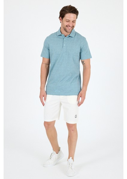 Erkek Polo Yaka Desenli T-Shirt – %95 Pamuk %5 Elastan – Şık, Esnek ve Rahat Kısa Kollu Tişört 0034 modelleri