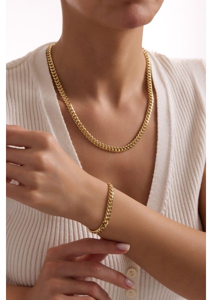 14 Ayar Flat Düz Gurmet Altın Zincir Kolye (6.50 Mm) fırsatları