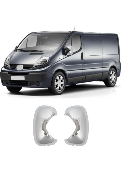 Renault Trafic Uyumlu 2001-2014 Ayna Kapağı 2 Parça Abs Krom Kaplama fiyatları