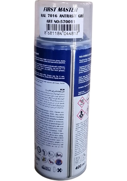 Sprey Boya Antrasit Gri 400 ml (Rl 7016)