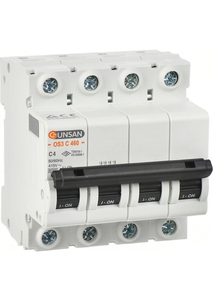 Valta Otomatik Sigorta 4 Kutup 6ka C Tip 4A