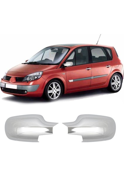 Renault Scenic 2 Uyumlu 2003-2009 Ayna Kapağı 2 Parça Abs Krom Kaplama fiyatları