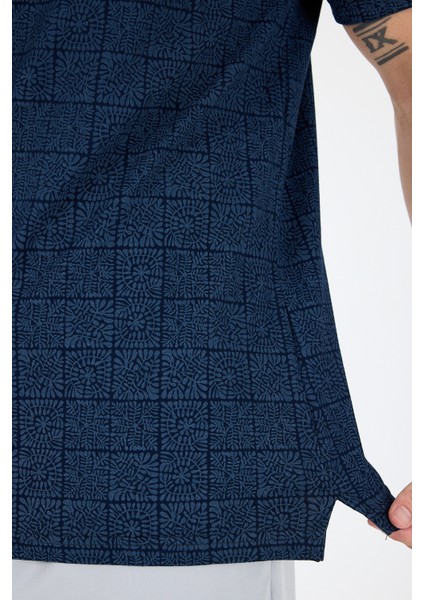 Erkek Polo Yaka Desenli T-Shirt – %95 Pamuk %5 Elastan – Şık, Esnek ve Rahat Kısa Kollu Tişört 0034 fırsatları