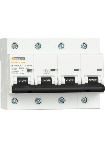 Valta Otomatik Sigorta 4 Kutup 10kA C Tip 100A