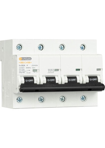 Valta Otomatik Sigorta 4 Kutup 10KA C Tip 80A