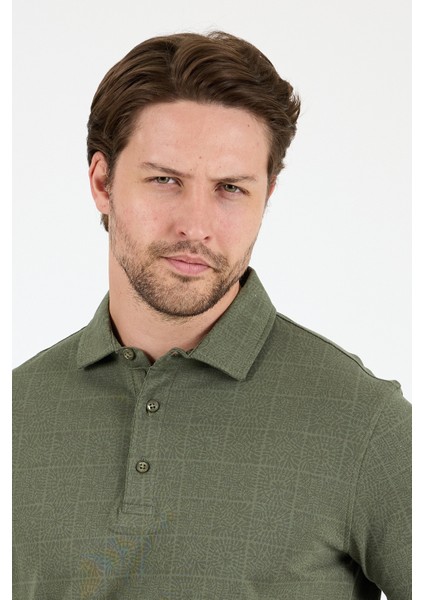 Erkek Polo Yaka Desenli T-Shirt – %95 Pamuk %5 Elastan – Şık, Esnek ve Rahat Kısa Kollu Tişört 0034 modelleri