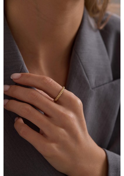 14 Ayar Mi̇ni̇ Isti̇ri̇dye Altın Yüzük fiyatları