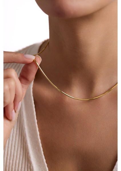 14 Ayar Yuvarlak Formlu Tondo Altın Zincir Kolye (1.95 Mm) modelleri