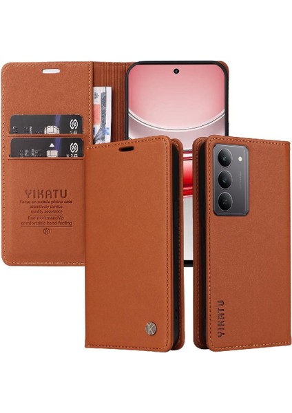 Realme C75 4g Suni Deri ve Tam Mat Tpu Için Flip Case Güçlü ve (Yurt Dışından)