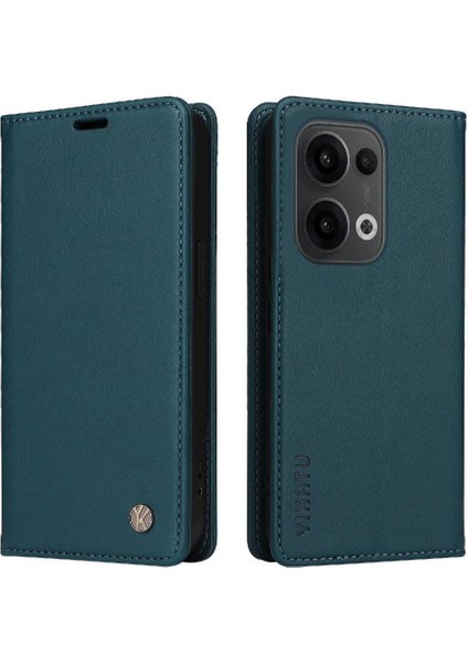 Kart Yuvaları Suni Deri ve Tam Mat Ile Oppo Reno 13 5g Için Flip Case (Yurt Dışından)