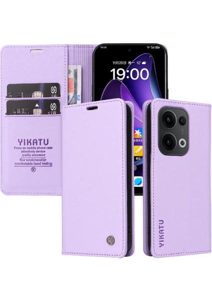 Kart Yuvaları Suni Deri ve Tam Mat Ile Oppo Reno 13 5g Için Flip Case (Yurt Dışından)