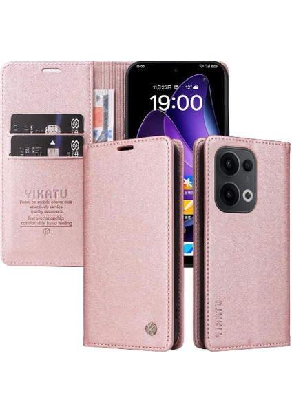Kart Yuvaları Suni Deri ve Tam Mat Ile Oppo Reno 13 5g Için Flip Case (Yurt Dışından)