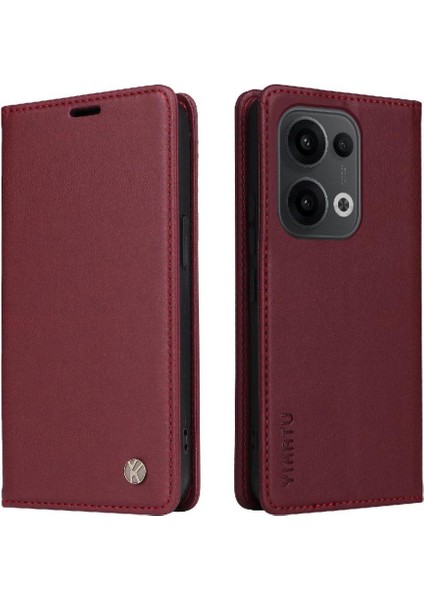 Kart Yuvaları Suni Deri ve Tam Mat Ile Oppo Reno 13 5g Için Flip Case (Yurt Dışından)