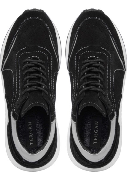 Siyah Hakiki Süet Deri Erkek Sneaker - E24I1AY56709-A01 indirimleri