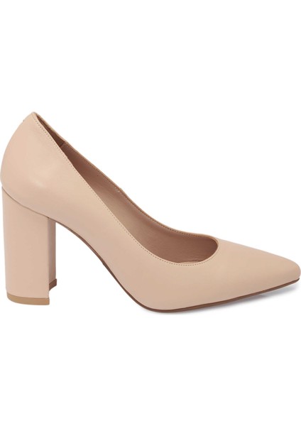 Vizon Hakiki Deri Kadın Topuklu Ayakkabı - K24S1AY67598-A44 modelleri