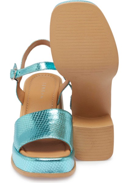 Mavi Hakiki Deri Kadın Sandalet - K24Y1SN67285-Q5R