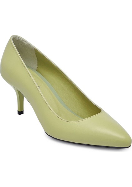 Yeşil Hakiki Deri Kadın Stiletto - K24S1AY67737-S1X