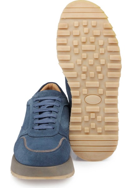 Mavi Hakiki Süet Deri Erkek Sneaker - E24I1AY56723-F60 fırsatları